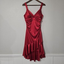 Mini vestido Taboo feminino Y2K fada assimétrico tamanho P vermelho alto baixo HOCO XL comprar usado  Enviando para Brazil
