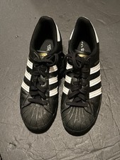 Tênis Adidas Superstar Foundation preto branco masculino tamanho EUA 7, usado comprar usado  Enviando para Brazil