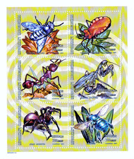 Madagascar 2001 Perf. Insects and spiders  2001 full N° 2562-2567 segunda mano  Embacar hacia Mexico