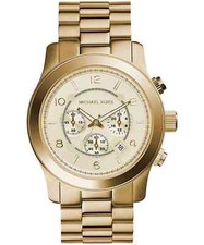 Relógio masculino Michael Kors Runway cronógrafo MK8077 unissex feminino dourado novo comprar usado  Enviando para Brazil
