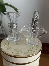 Lenox ~ Colecionáveis de Cristal Joias Pavê ~ Vaso Posy Trompete ~ Mini Cesta ~ Antigo, usado comprar usado  Enviando para Brazil