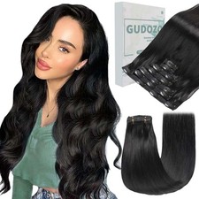 Włosy naturalne Clip-in Extensions 35cm 80g czarne 7 sztuk  na sprzedaż  PL