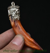Usado, Amuleto pingente estátua dente de lobo besta tibetana tibetana antiga de 1,4 pol. comprar usado  Enviando para Brazil