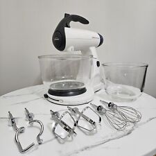 Sunbeam Mixmaster 350 Watt Suporte Mixer, Branco e Gancho de Massa, Batedor, Batedor Cromado comprar usado  Enviando para Brazil