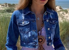 Veste courte jean d'occasion  Hénin-Beaumont