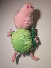 Mochila de pelúcia Peppa Pig George bicho de pelúcia verde dinossauro com zíper usada comprar usado  Enviando para Brazil