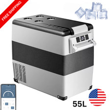 Geladeira de carro 55L zona dupla freezer portátil 12/24V compressor refrigerador para acampamento comprar usado  Enviando para Brazil