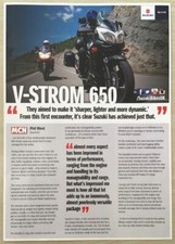 SUZUKI V-STROM 650 Motorcycle Sales Publicity Brochure c2008 ROAD TESTS comprar usado  Enviando para Brazil