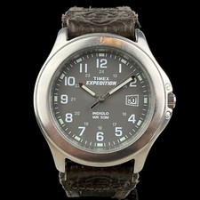Timex Expedition Indiglo relógio masculino cinza 24 horas mostrador militar data aço T40091 comprar usado  Enviando para Brazil