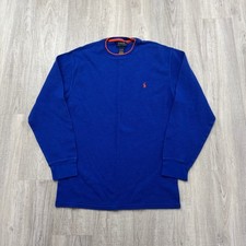 Usado, Camisa polo térmica masculina extra grande XL azul laranja waffle malha Ralph Lauren  comprar usado  Enviando para Brazil