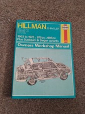 haynes workshop manual hillman imp for sale  DRIFFIELD