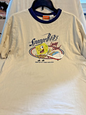 Camiseta Vintage Bob Esponja Calça Quadrada Manga Curta 2003 Marfim/Azul comprar usado  Enviando para Brazil