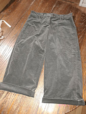 Calça capri casual tamanho 10 CAbi cinza veludo macio botão duplo mosca 740, usado comprar usado  Enviando para Brazil