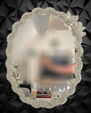 Vintage Venetian Mirror Murano Glass With Floral Motif. comprar usado  Enviando para Brazil