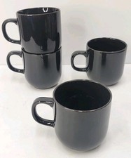 Caneca de café/chá empilhável preta sólida cerâmica 12 oz conjunto de 4  comprar usado  Enviando para Brazil