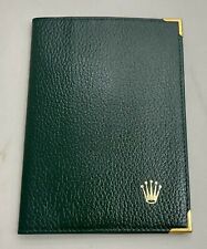  Auténtica billetera de cuero verde Rolex vintage porta pasaporte 68.08.55 segunda mano  Embacar hacia Mexico