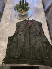 Men leather waistcoat for sale  AMMANFORD