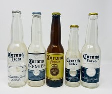 2007 CORONA GARRAFAS DE CERVEJA RÓTULO PINTADO VAZIO x5 FAMILIAR 17' PREMIER '18 com CAPS comprar usado  Enviando para Brazil