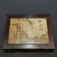 Usado, Mesa de chá pequena requintada de mármore incrustada de pau-rosa natural chinesa feita à mão 秋山赋 comprar usado  Enviando para Brazil