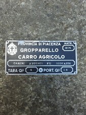 Targa targhetta carro usato  Vignola
