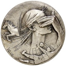 Medaglia argento anni usato  Italia