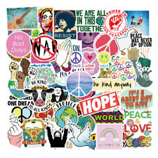 ⭐ 50 Stück Love - Peace - Hippie - Weltfrieden - Style Stickerbomb  Aufkleber comprar usado  Enviando para Brazil