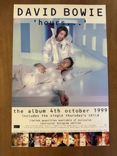 SUPER RARE ORIG 38 x 26cm RECORD STORE POSTER - DAVID BOWIE - HOURS (1999) MINT, usado comprar usado  Enviando para Brazil