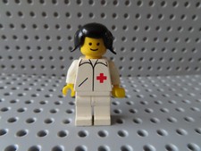 Używany, LEGO Figurka Town Lekarz Czarne warkocze doc008 6680 6002 na sprzedaż  Wysyłka do Poland