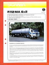 SCANIA TRUCKS / TRACTEUR R 112 MA 6X2 / FICHE TECHNIQUE de 1987 comprar usado  Enviando para Brazil
