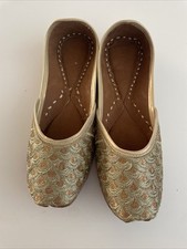 Punjabi jutti gold for sale  LEICESTER