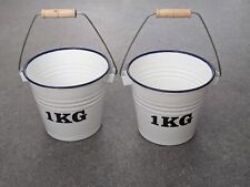 Pair small enamel for sale  ENFIELD