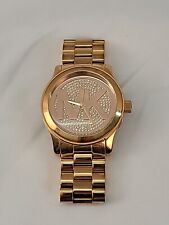 Reloj para mujer Michael Kors Runway pavé oro rosa grande logotipo MK - MK5661, usado segunda mano  Embacar hacia Argentina