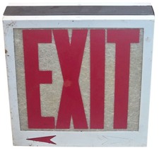 sign vintage lit exit for sale  East Bethany