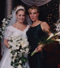 Novia y Dama de honor Ceremonia de Boda Elegante Conjunto Floral Años 90 segunda mano  Embacar hacia Mexico