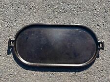 Usado, Chapa de ferro fundido oval grande vintage com alças 23,75”x11” comprar usado  Enviando para Brazil