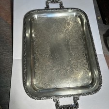 Bandeja para servir prato de prata vintage Henley Oneida Community 24”x15”, usado comprar usado Bandeja para servir prato de prata vintage Henley Oneida Community 24”x15”, usado comprar usado  Enviando para Brazil