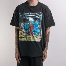 Camiseta manga curta reimpressão 1995 Black Sabbath Forbidden Tour NH16025 comprar usado  Enviando para Brazil