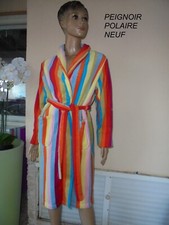 Peignoir polaire rayures d'occasion  Villeneuve-Loubet