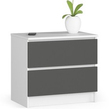 AKORD KOMODA K60 2SZ CLP BIAŁY / SZARY na sprzedaż  PL