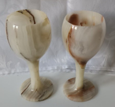 Stone goblets pair for sale  ALLOA