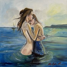 Abbraccia quadro olio usato  Campione d'Italia