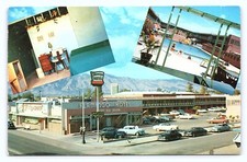 1956 Flamingo Hotel Stone Ave Tucson Arizona AZ carros antigos cartão postal multivisualização A28 comprar usado  Enviando para Brazil