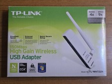 ADAPTADOR USB SEM FIO ALTO GANHO TP-LINK TL-WN722N 150 MBPS. CAIXA ABERTA. comprar usado  Enviando para Brazil