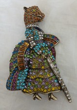 Broche de broche assinado Heidi Daus moda férias gato vitoriano assinado comprar usado  Enviando para Brazil