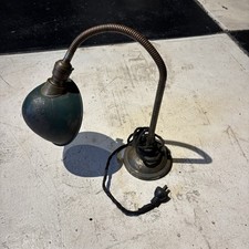 Lâmpada antiga de pescoço de ganso do início dos anos 1900 latão laminado como é industrial , usado comprar usado  Enviando para Brazil