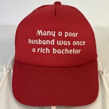 Chapéu Snapback Vintage Muitos Um Pobre Marido Era Uma Vez Um Rico Bachelor Malha Caminhoneiro comprar usado  Enviando para Brazil