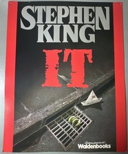 Pôster promocional de terror Stephen King IT grande pendurado lateral Dbl 28 X 22 livros Walden comprar usado  Enviando para Brazil