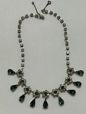 Vintage necklace green for sale  ROMFORD