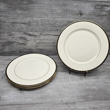 Lote (4) de pratos de jantar Lenox Urban Lights acabamento dourado e preto 10 3/4" LEIA, usado comprar usado  Enviando para Brazil