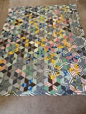 Colcha de colcha vintage antiga sem acabamento costurada à mão e à máquina padrão estrela comprar usado  Enviando para Brazil